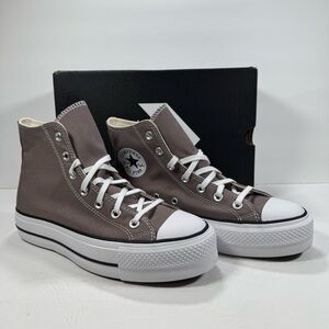 Converse CTAS Lift Hi Platform Pure Pumice White Black Sneakers Women Size 9